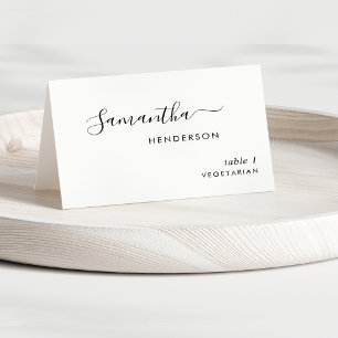Cartes de Table de Mariage Personnalisées Écriture