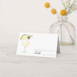 Cartes de table de mariage Pina Colada Cocktail