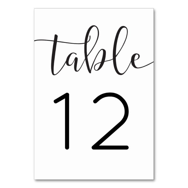 Cartes de table de script rustique Numéros de tabl (Par défaut)