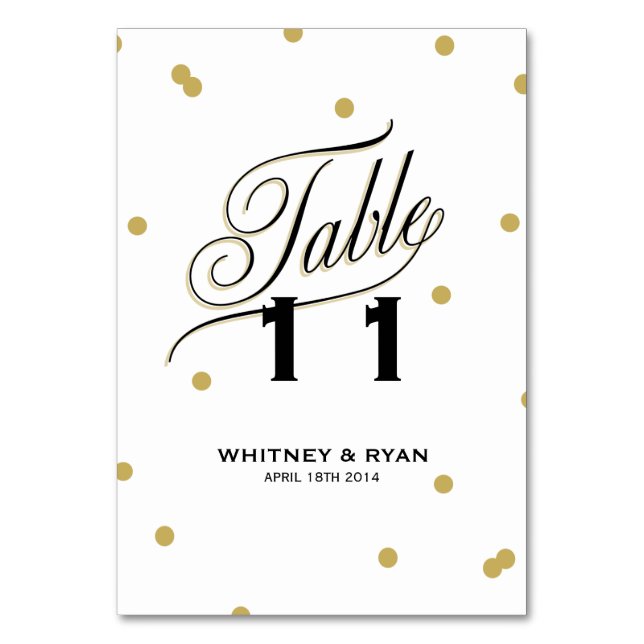 Cartes de table élégantes Dot Gold (Par défaut)