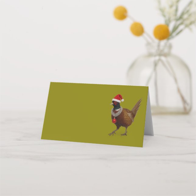 Cartes de Table Faisan Joyeux (Devant)
