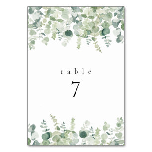 Cartes de table Mariage vertes