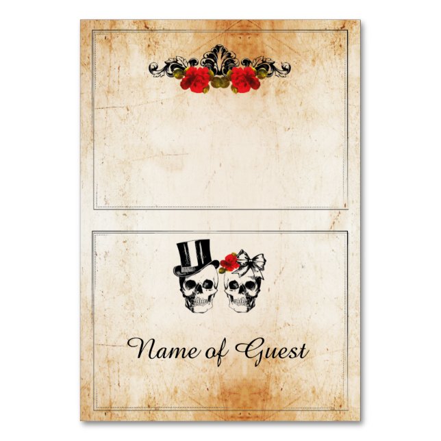 Cartes De Table Nom Du Mariage Invité Roses De Crâ (Par défaut)