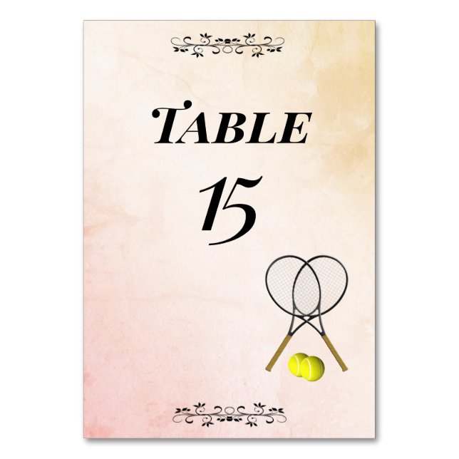 Cartes de table numérotées pour tennis de table (Par défaut)