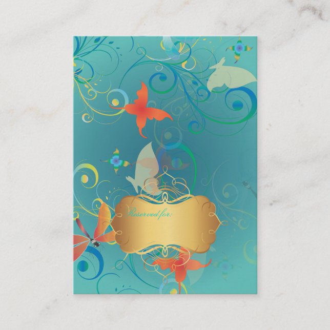 Cartes de table Papillons + Libellules de PixDezin (Devant)