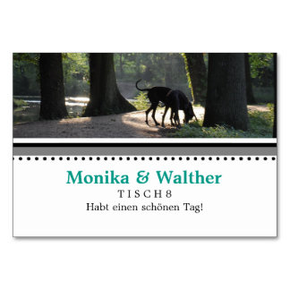 Cartes de table photo de chien