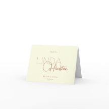 Cartes de table pliées pour invités