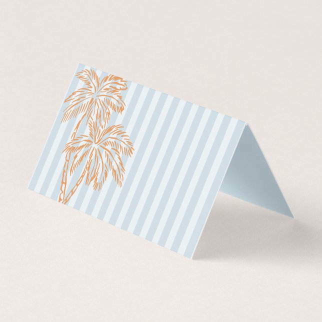 Cartes de table pour fête sur la plage au pastel d (Front)