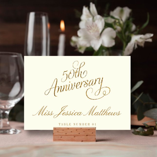 Cartes de table pour les 50 ans de mariage d'or (Créateur téléchargé)