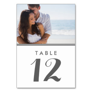 Cartes de table pour Mariage photo simple et moder