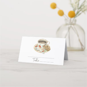 Cartes de table pour mariage - thème tasse de café