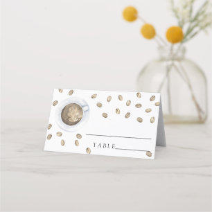 Cartes de table pour un mariage avec thème café