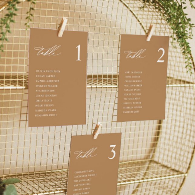 Cartes de tableau de bord de Mariage moderne en te (Créateur téléchargé)