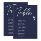 Cartes de tableau de Mariage bleu de la Marine