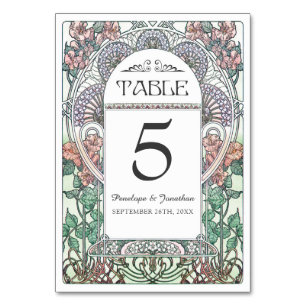 Cartes de Tableau de mariage de Nouveau d'art