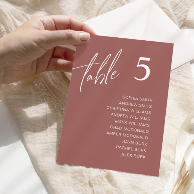 Cartes de tableau de Mariage en terre cuite (Créateur téléchargé)