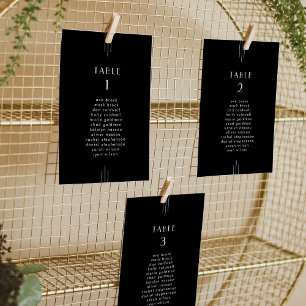 Cartes de tableau de Mariage noir TOUS Art déco