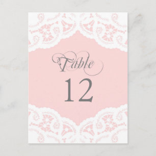 Cartes de tableau du Mariage de la dentelle blanch