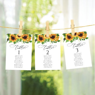 Cartes de tableau Mariage de tournesol