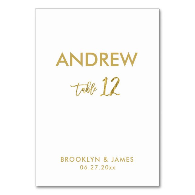 Cartes de tableau Mariage pour effet de fioul d'or (Par défaut)