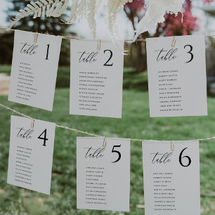 Cartes de tableau minima de Mariage modernes