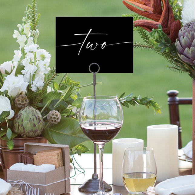 Cartes de tableau minimes élégantes Numéros Deux (Créateur téléchargé)