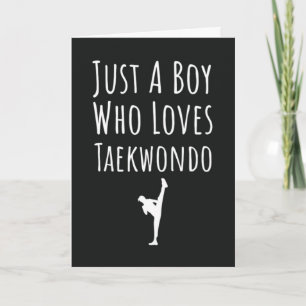 Cartes de Taekwondo Mignonnes pour Bébés Garçons E