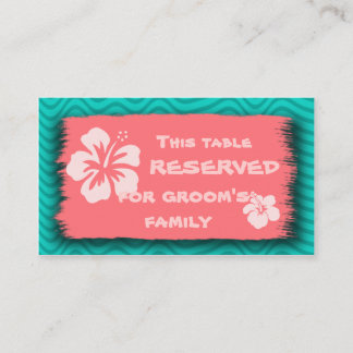 Cartes de tailles d'entreprise à thème tropical