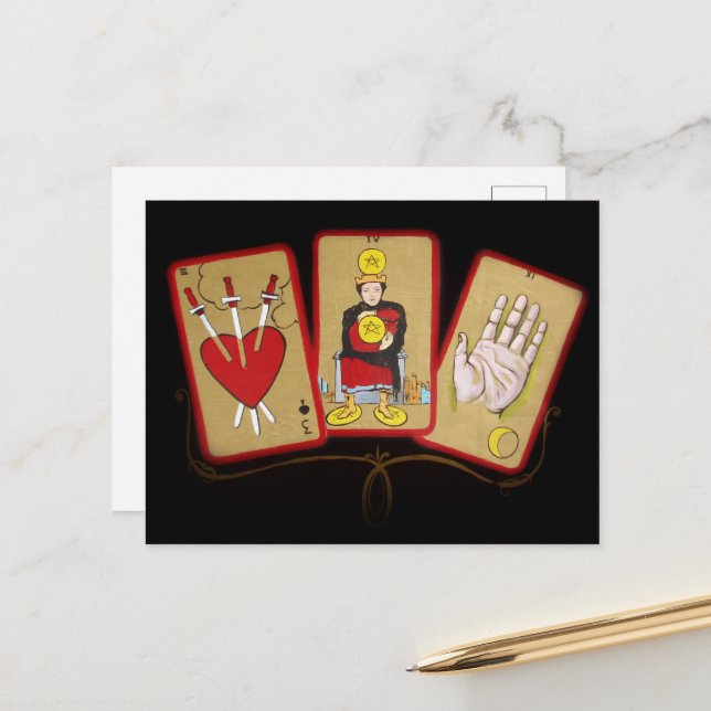 Cartes de Tarot Carte d'invitation (Devant/Arrière en situation)