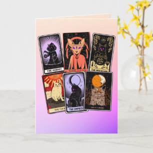 Cartes de Tarot de Chat—Empress d'Halloween. Hermi