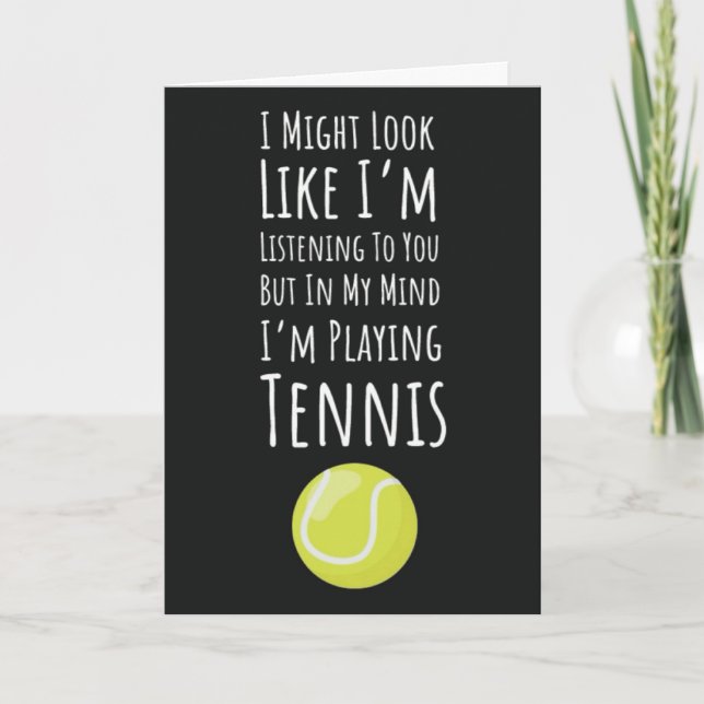 Cartes De Tennis Amusantes Humour Sportif Pour Lec (Devant)