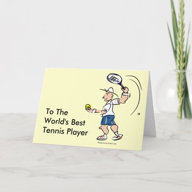 Cartes de tennis amusantes pour hommes et garçons (Devant)