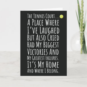 Cartes de tennis mignonnes Court raquette raquette