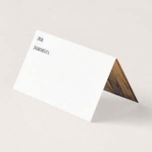 Cartes de tente à Accentuation en bois Brown