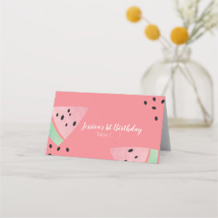 Cartes de tente anniversaire pastèque aquarelle ro