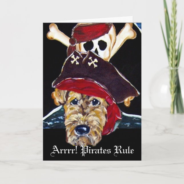 Cartes de Terriers Airedale Pirates (Devant)