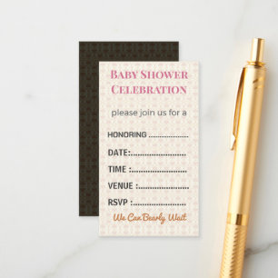 Cartes de Tombola de Couches Encart Élégant