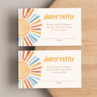 Cartes de tombola de la couche jaune bleu soleil