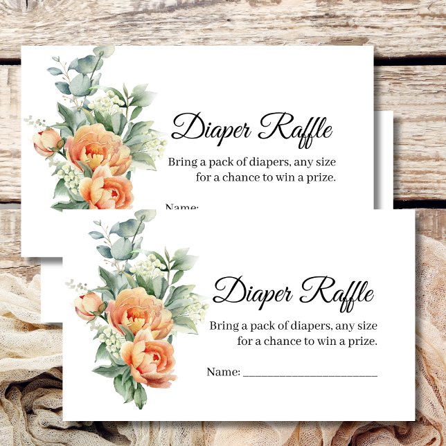 Cartes de tombola de la fleur de corail de Boho ru (Créateur téléchargé)