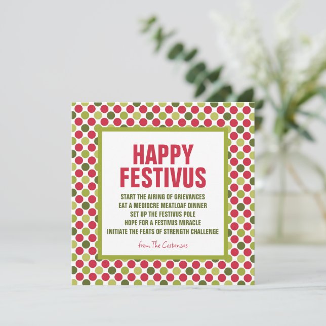 Cartes de vacances de Festivus  (Debout devant)