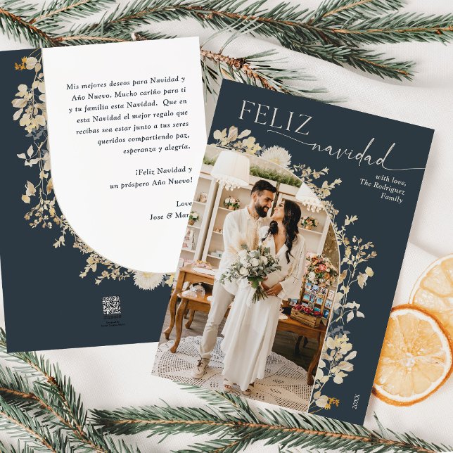 Cartes de vacances de Noël Feliz Navidad avec 1 ph (Créateur téléchargé)