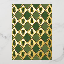 Cartes de vacances pinèdes et papier métallisé mot