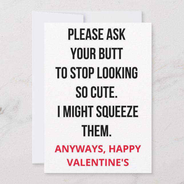 Cartes de valentines coquines (Devant)