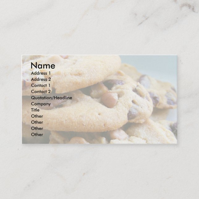 Cartes de visite 001 de biscuit (Devant)