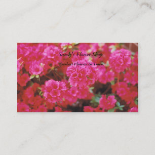 Cartes de visite à fleurs roses