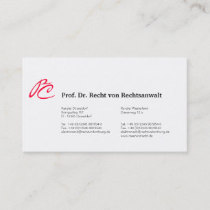 Cartes de visite à monogramme