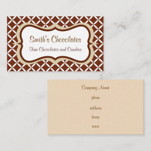 Cartes de visite à motif de chocolat