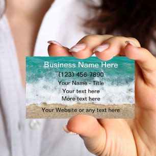 Cartes de visite à thème de plage