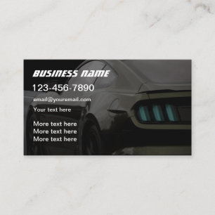 Cartes de visite à thème de voiture cool