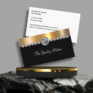 Cartes de visite à thème élégant Glitzy Jewelry